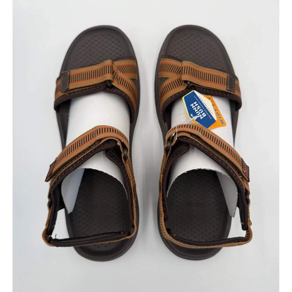 Nunn Bush Huck Sport‎ Sandals Mens 12W Tan Multi Wide Fit Lightweight New 85010